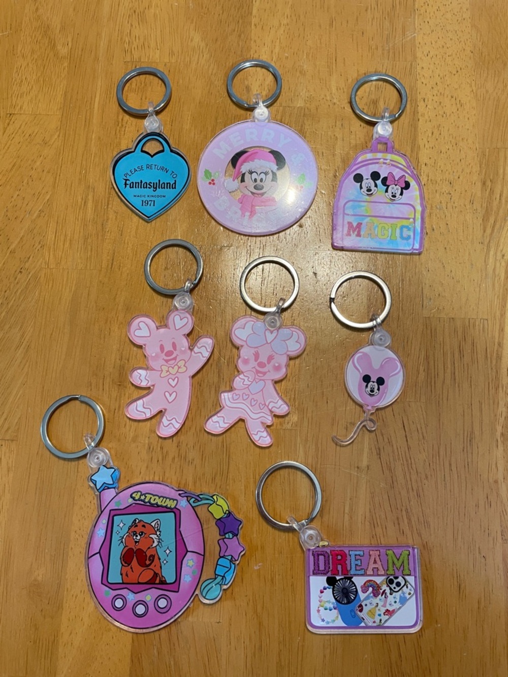 Crown & Castle Bag Charm Lot Disney Mickey Minnie Christmas Mei Fantasyland